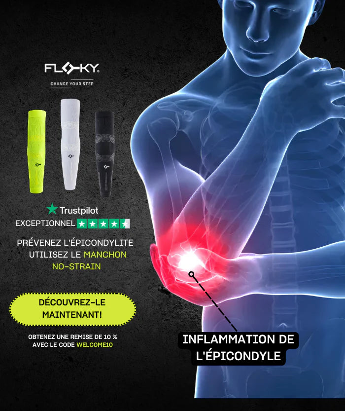 Floky - Manchon de compression de padel No Strain Blanc
