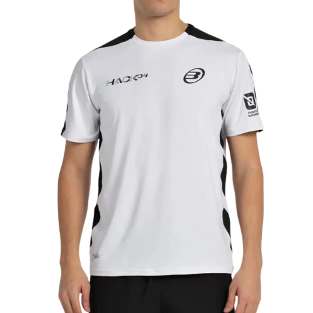 T-shirt de padel Bullpadel Paquito Officiel Blanc
