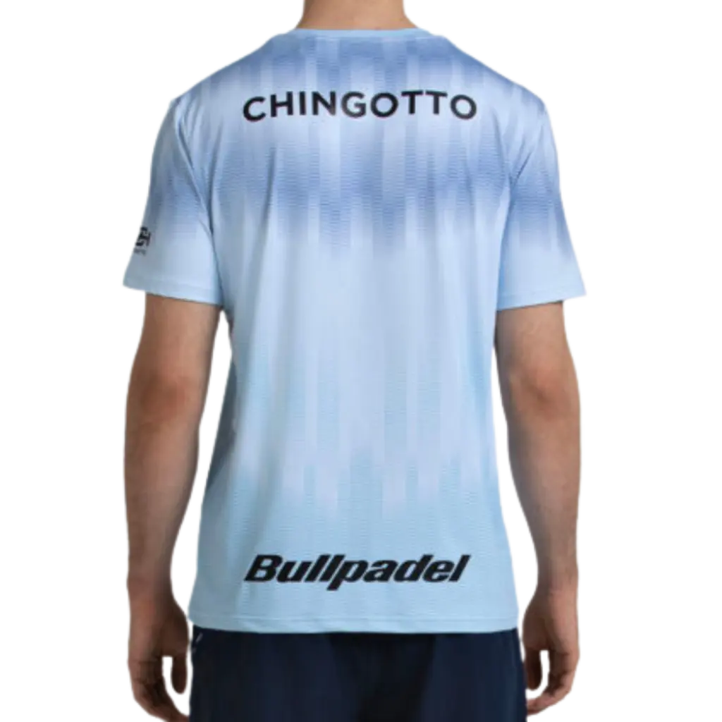 T-shirt de padel Bullpadel Chingotto Officiel Bleu