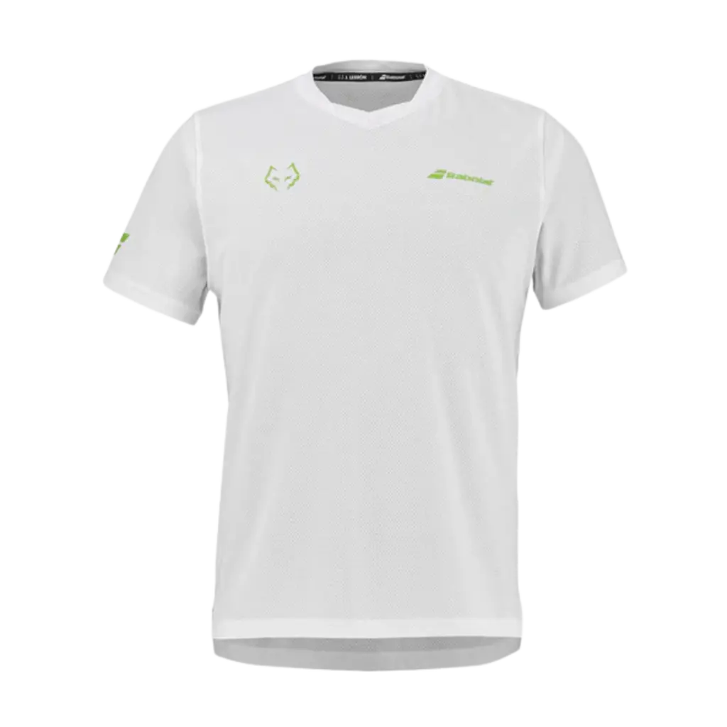 T-shirt de padel Babolat Crew Neck Lebron Blanc