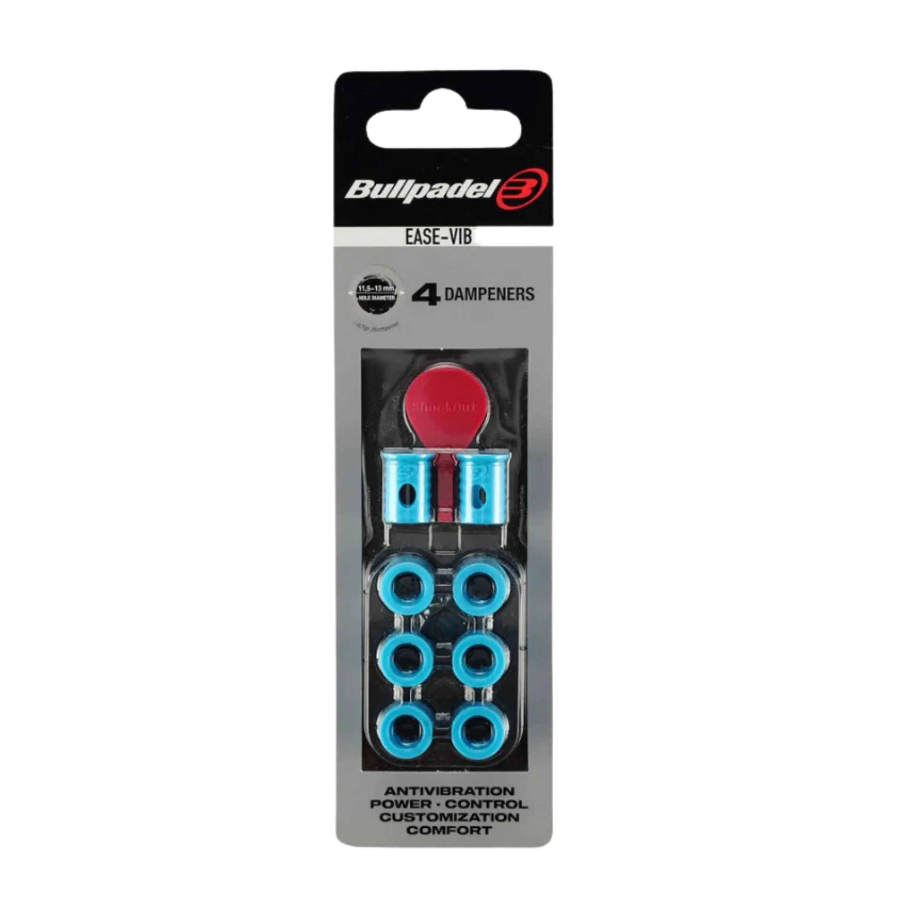 Bullpadel - Antivibrateurs de padel Ease Vibe X4 Bleu