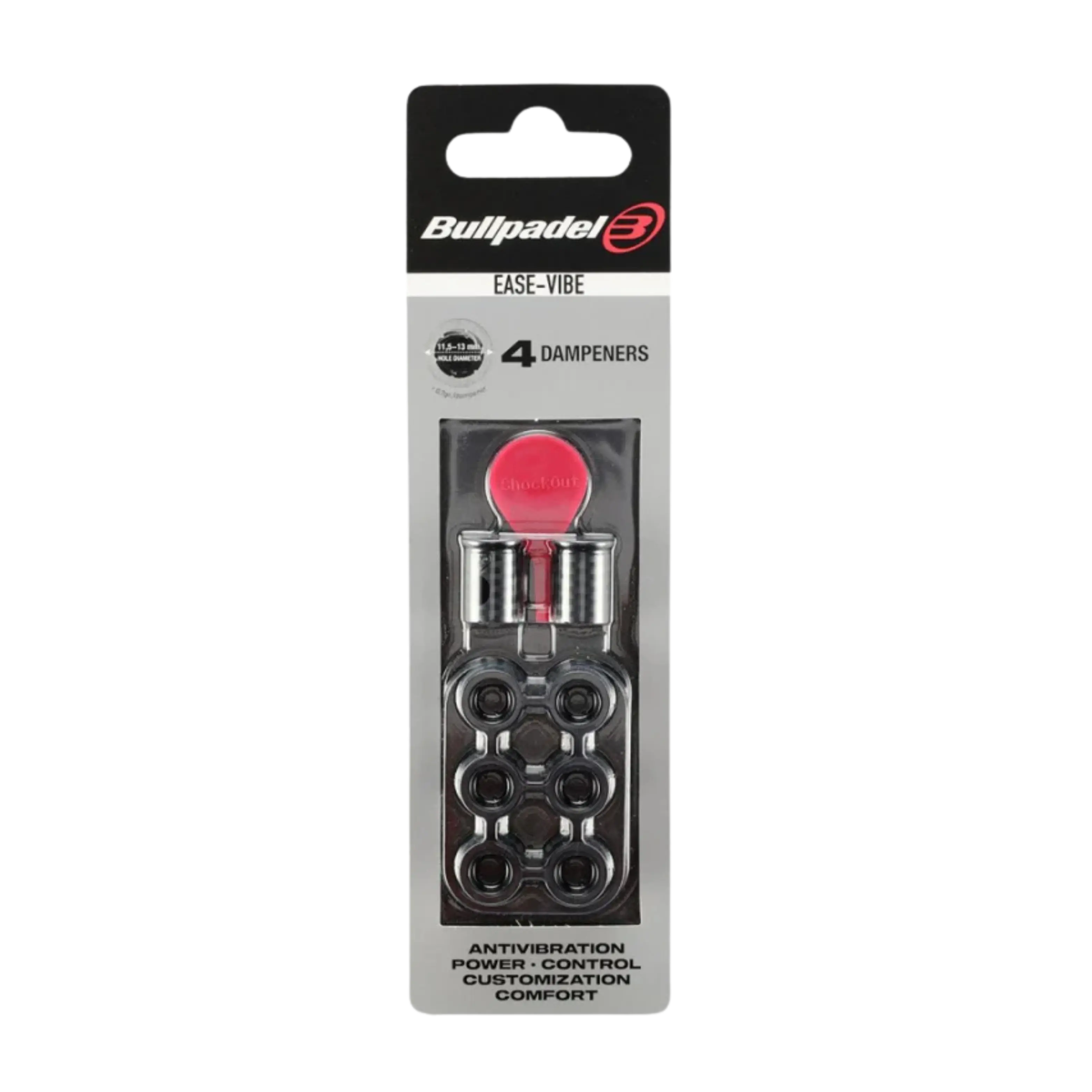 Bullpadel - Antivibrateurs de padel Ease Vibe X4 Noir
