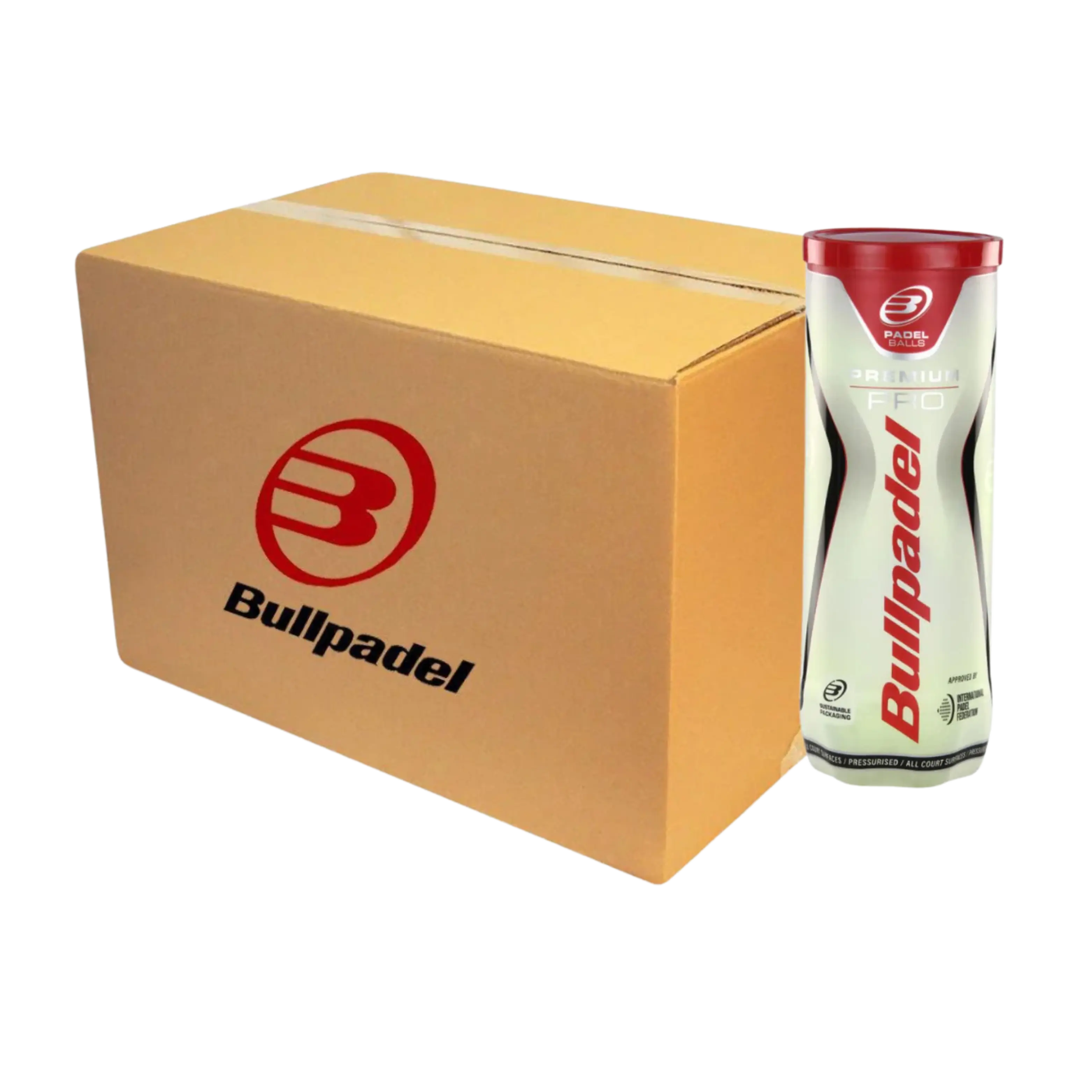 Bullpadel - Carton 24 tubes de balles de padel Bullpadel Premium Pro