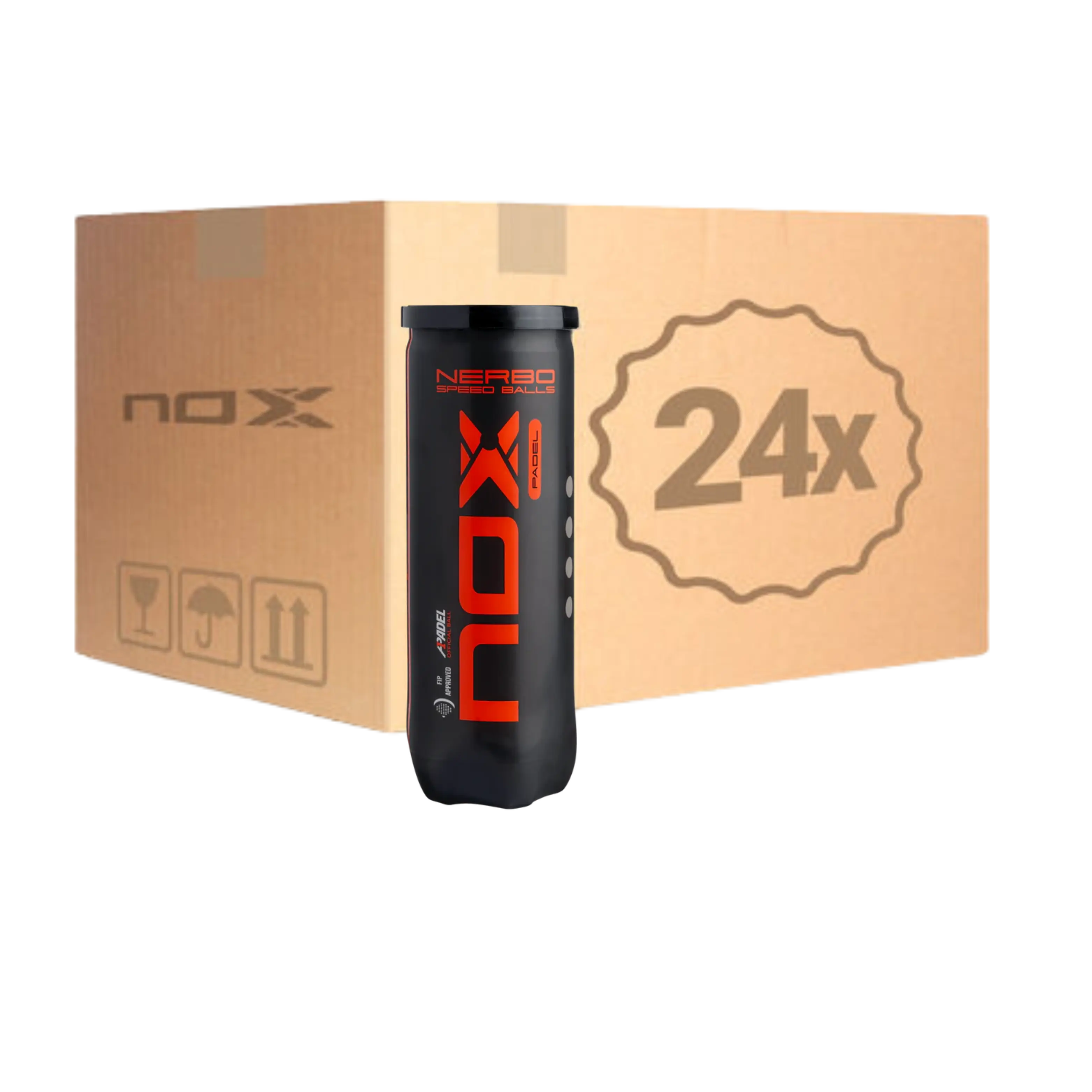 Carton de 24 tubes de balles de padel Nox Nerbo Speed