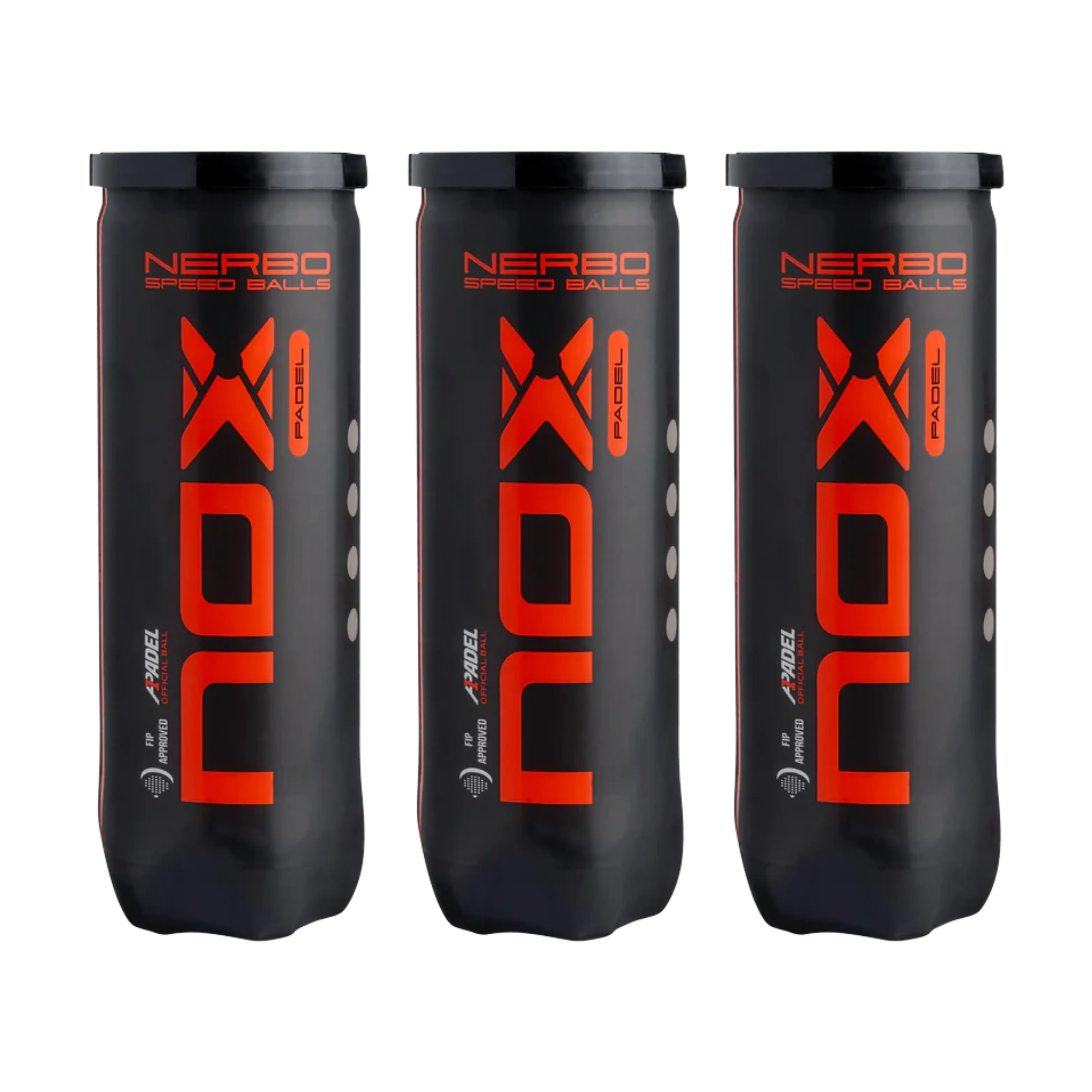 Pack de 3 tubes de balles de padel Nox Nerbo Speed