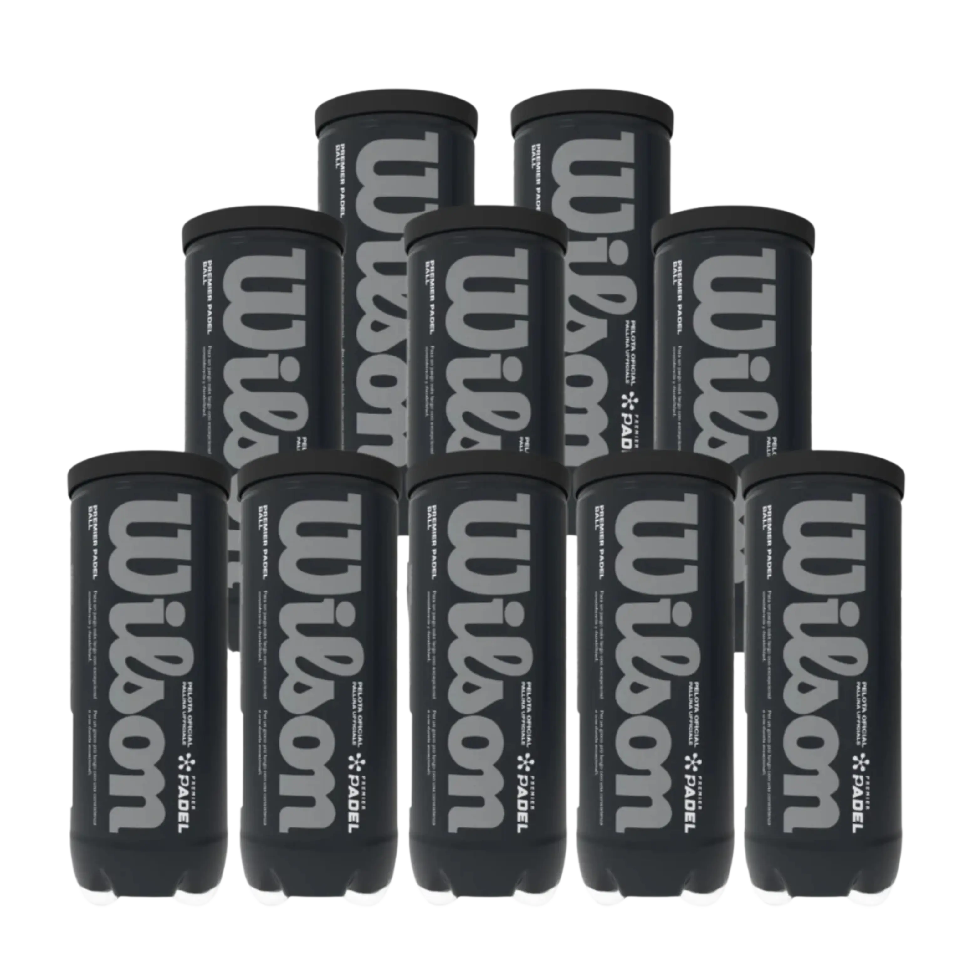 Pack 10 tubes de balles de padel Wilson Premier Padel