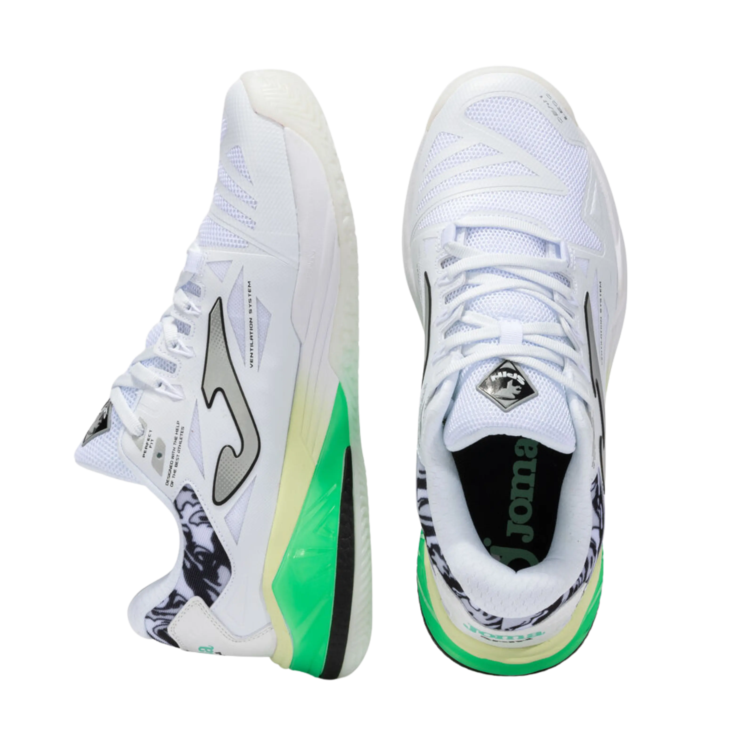 Chaussures de padel Joma Spin 2502 Blanc/Vert