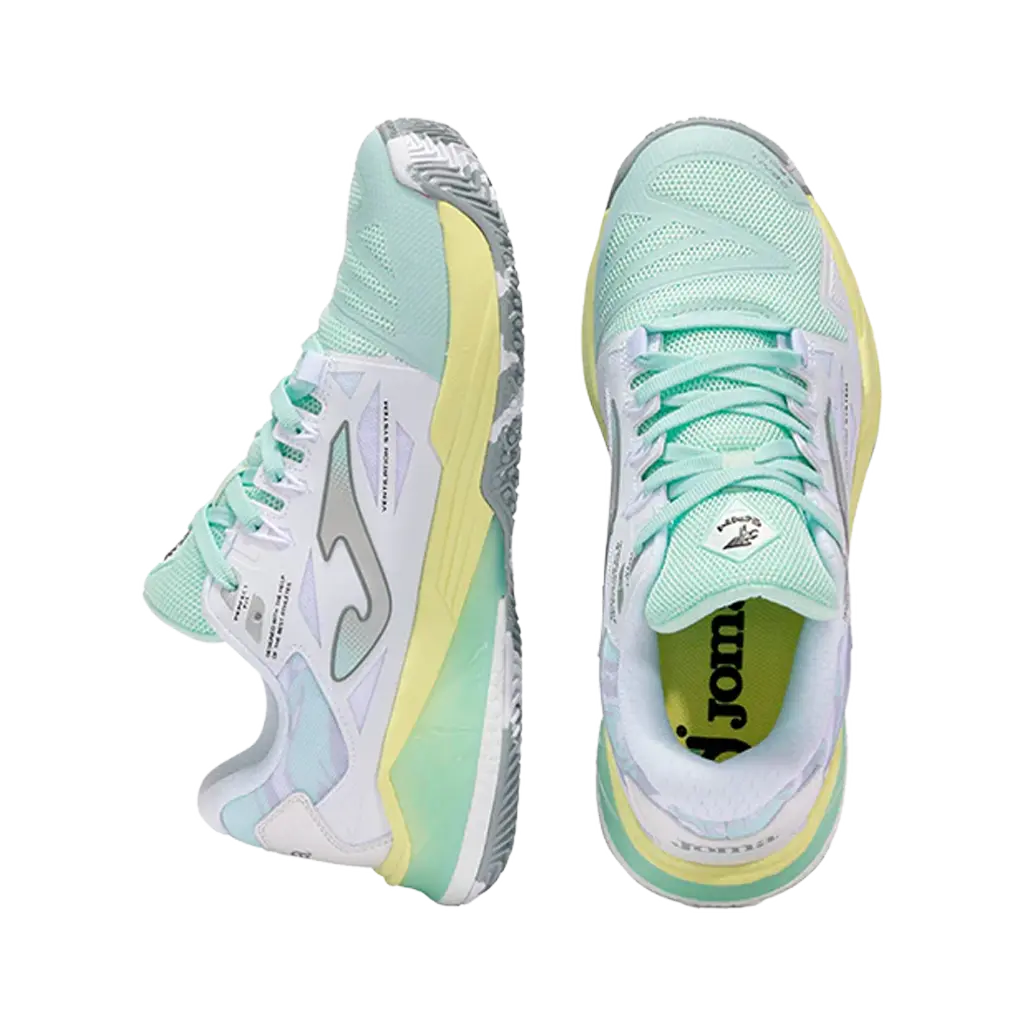 Chaussures de padel Joma Spin 2502 Blanc/Vert Femme