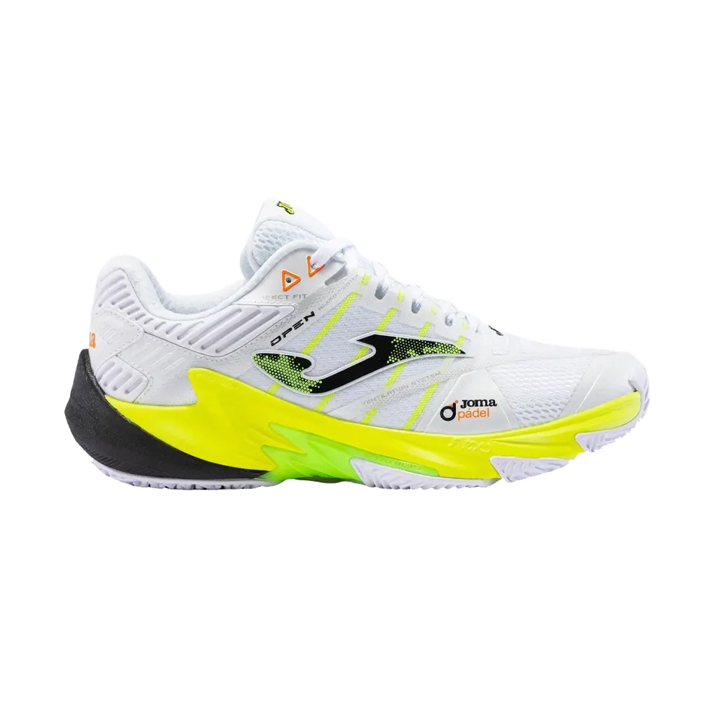 Joma - Chaussures de padel Open 2402 Blanc/Jaune