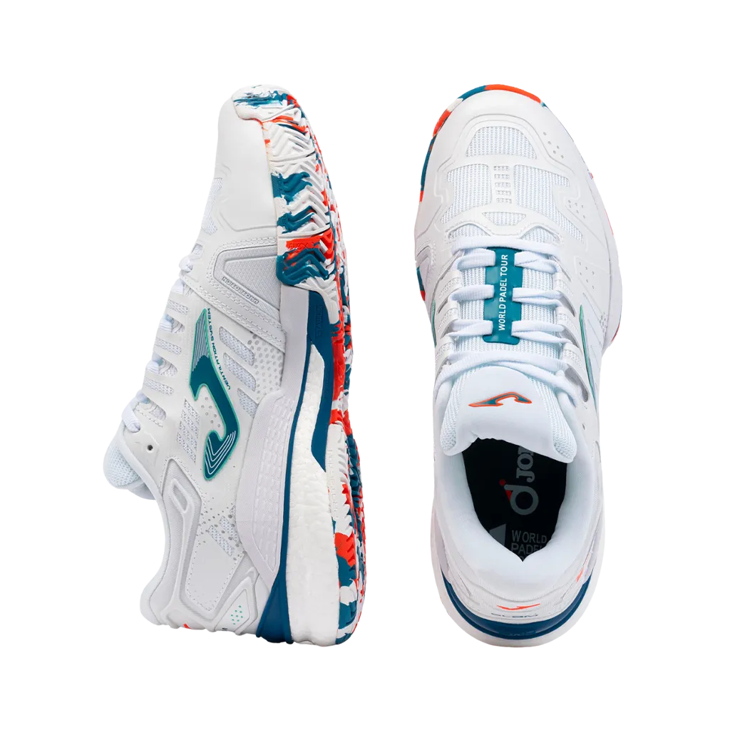 Joma - Chaussures de padel Slam 2332 Blanc/Petrol