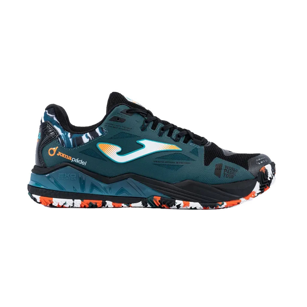 Joma - Chaussures de padel Spin 2301 Noir/Petrol