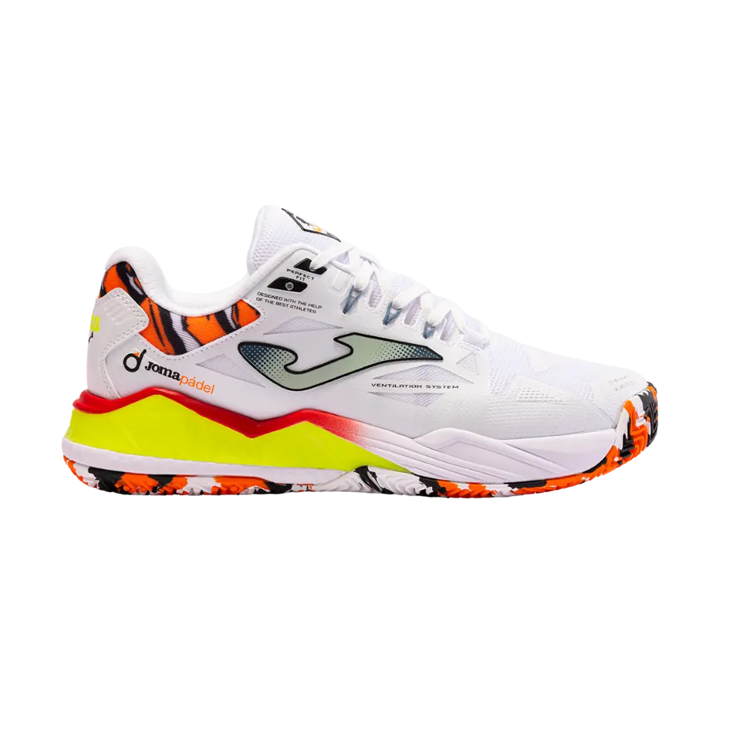 Joma - Chaussures de padel Spin 2402 Blanc/Jaune