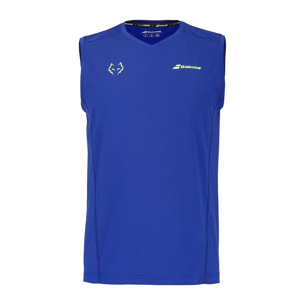 Débardeur de padel Babolat Tank Juan Lebron Bleu