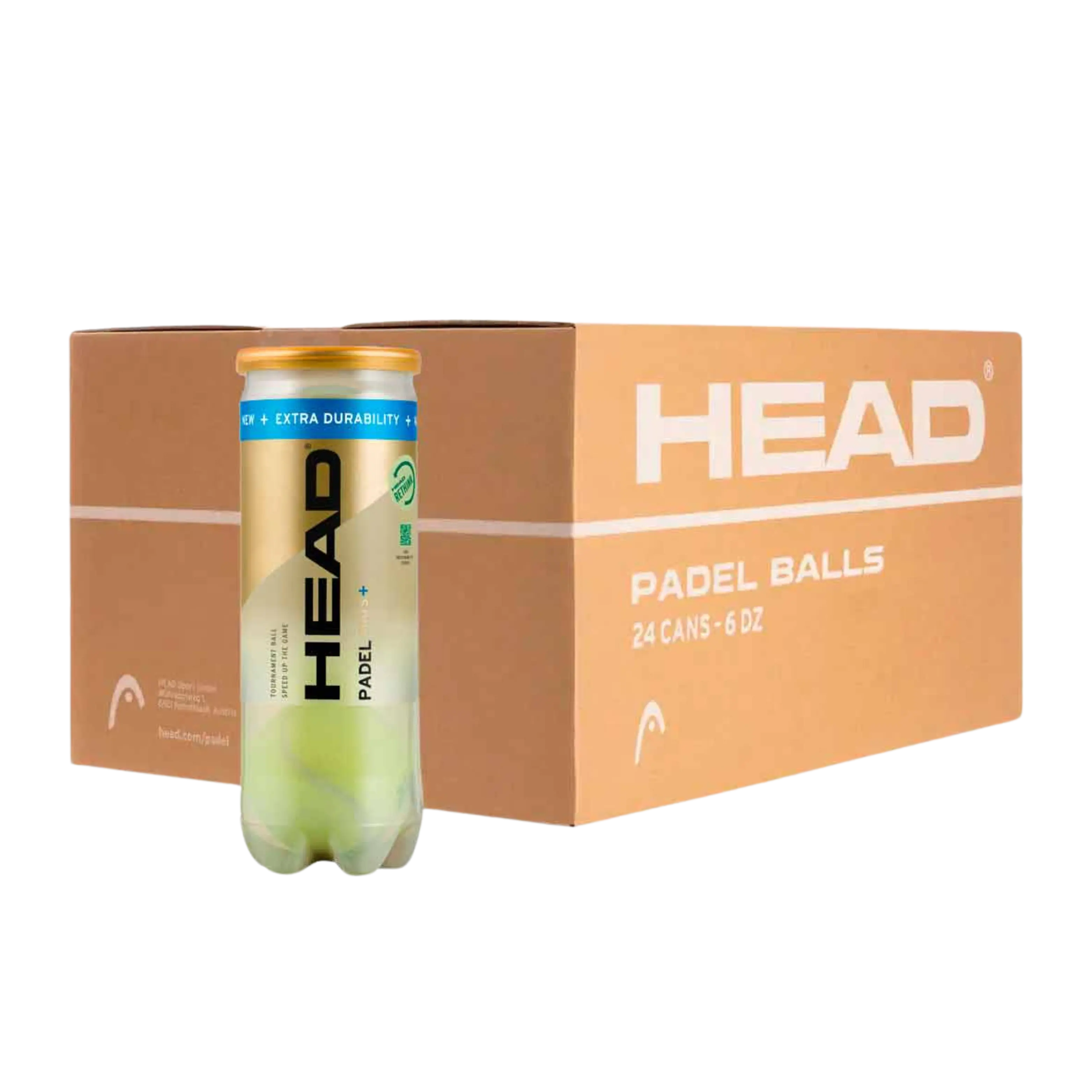 Head - Carton 24 tubes de balles Head Padel Pro S +