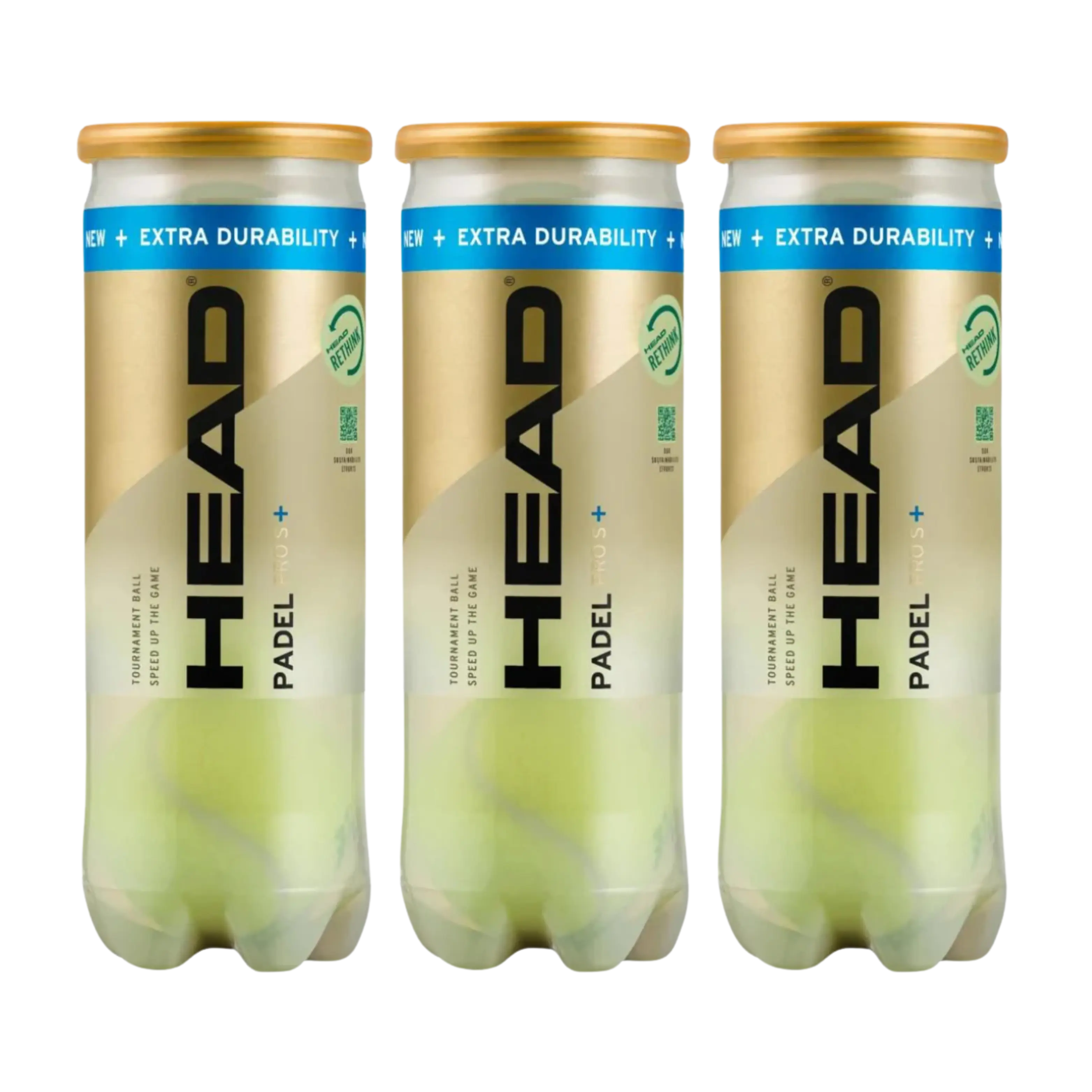 Head - Pack 3 tubes de balles Head Padel Pro+