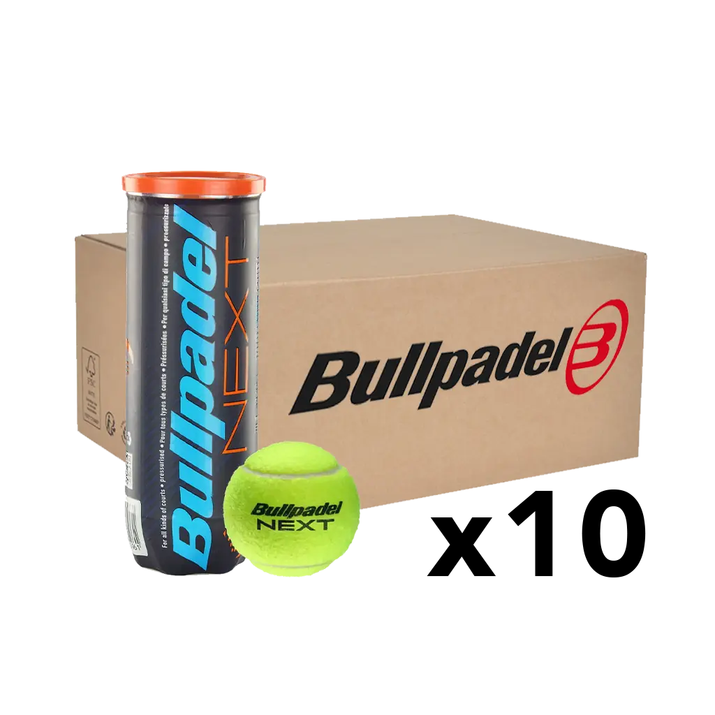 Bullpadel - Pack 10 tubes de balles de padel Bullpadel Next