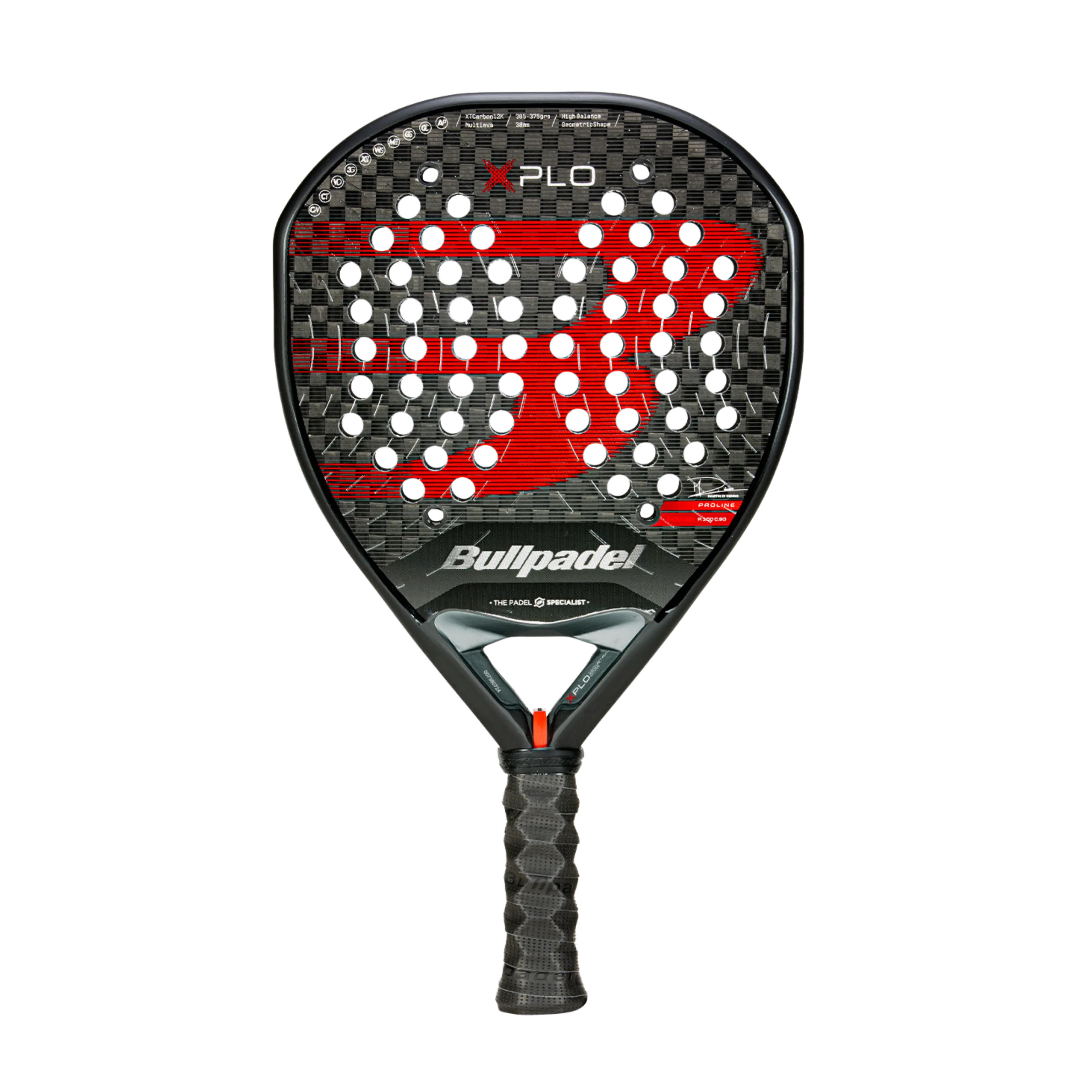 Pack Bullpadel Raquette XPLO + Sac de raquette XPLO Noir + Surgrips Comfort X3