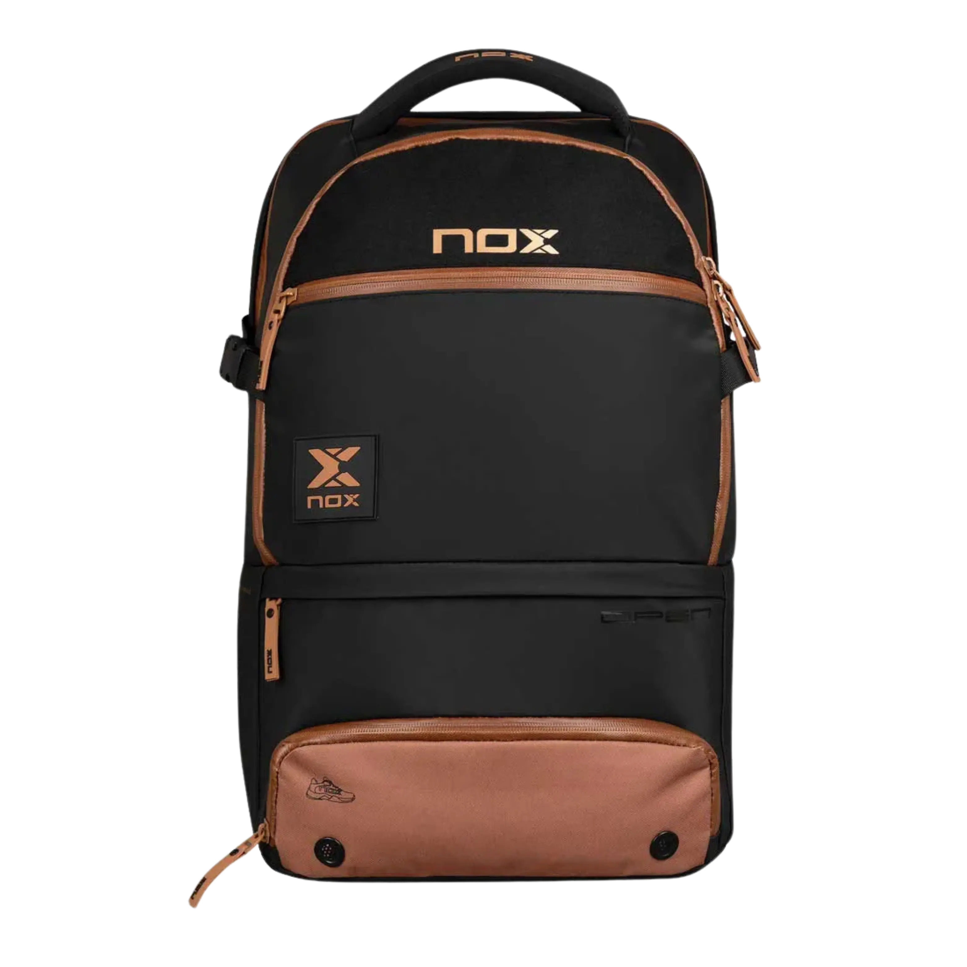 Sac à dos de padel Nox Luxury Open Séries Noir Marron