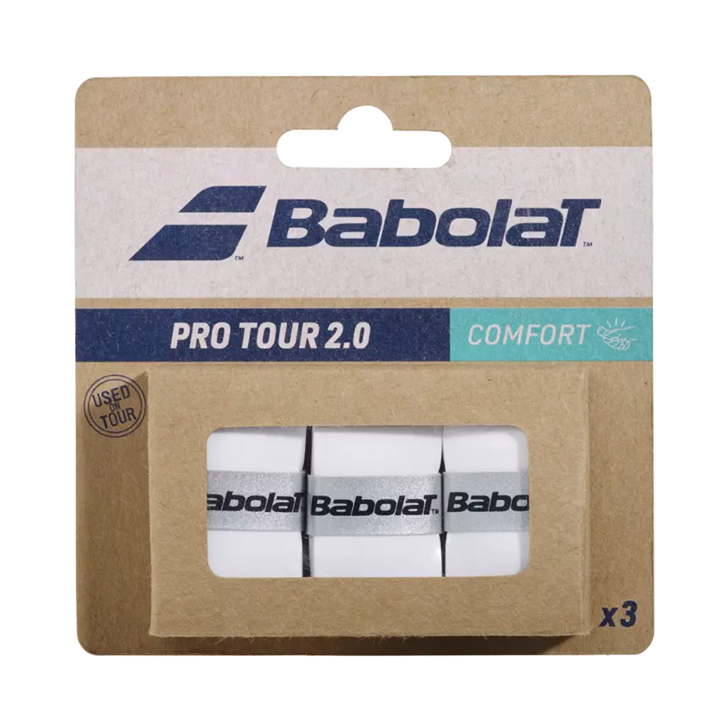 Surgrips de padel Babolat Pro Tour Comfort Blanc x3