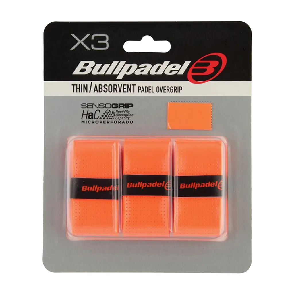 Surgrips de padel Bullpadel micro-perforés Orange