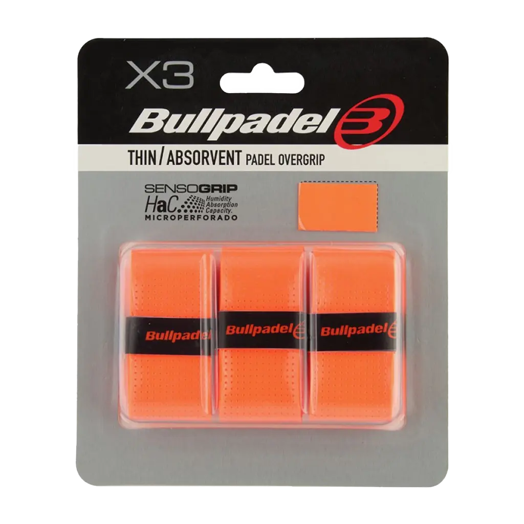 Bullpadel - Surgrips Sensogrip micro-perforés Orange