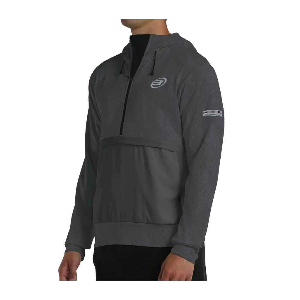 Bullpadel - Sweat à capuche Grafo zippé Charbon/Noir