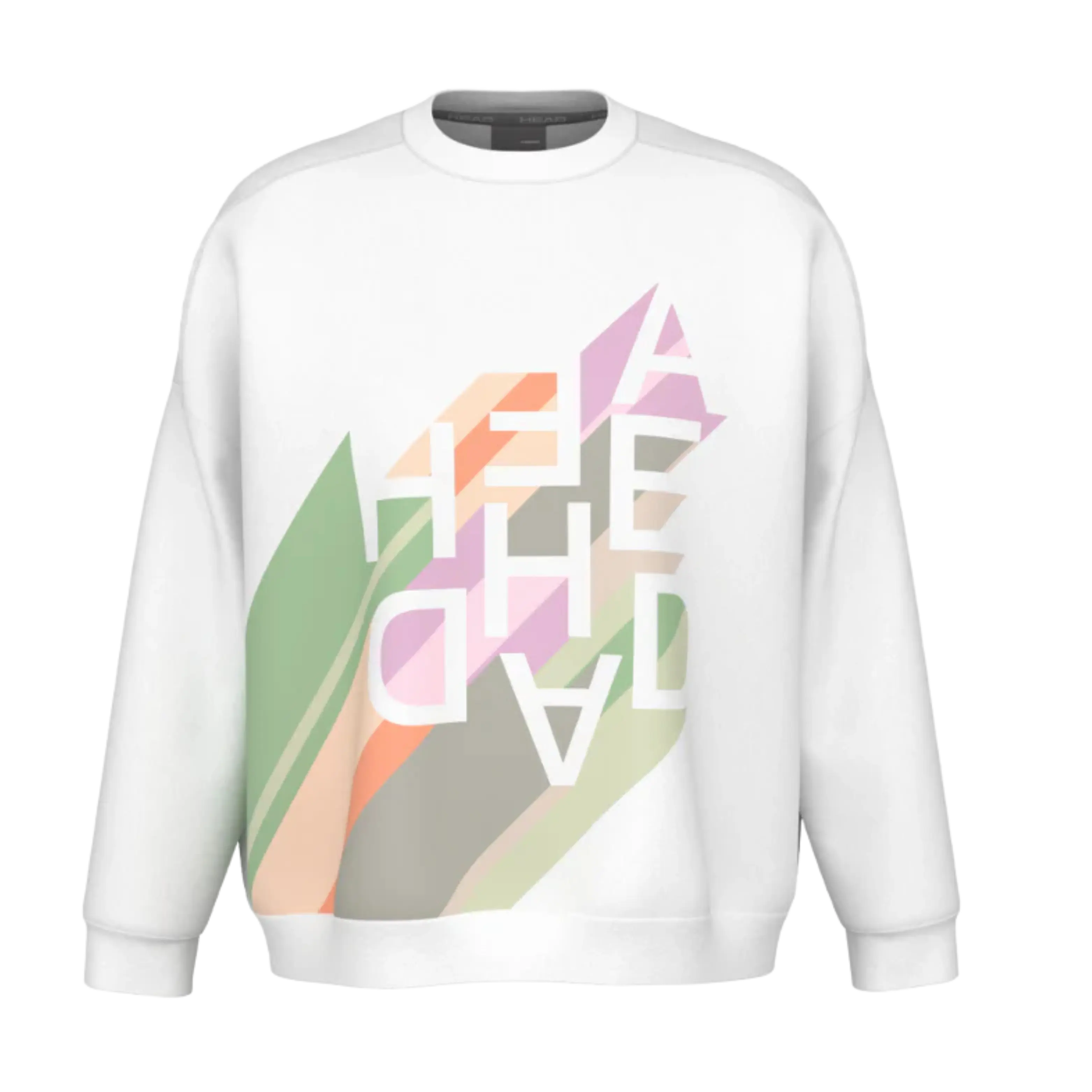 Sweat de padel Head Rally Crew Neck Blanc Femme