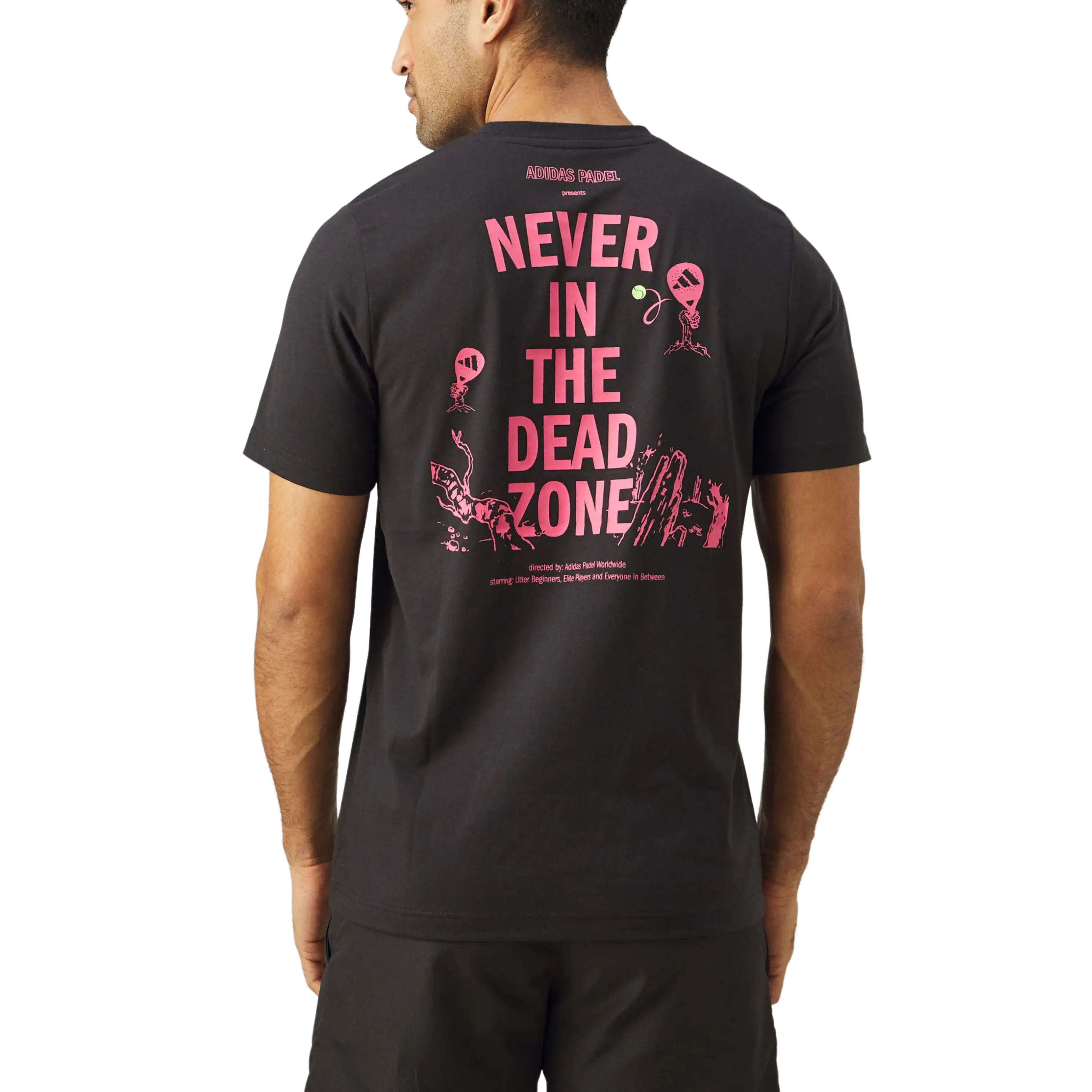 T-Shirt de padel Adidas Zone Graphic Noir