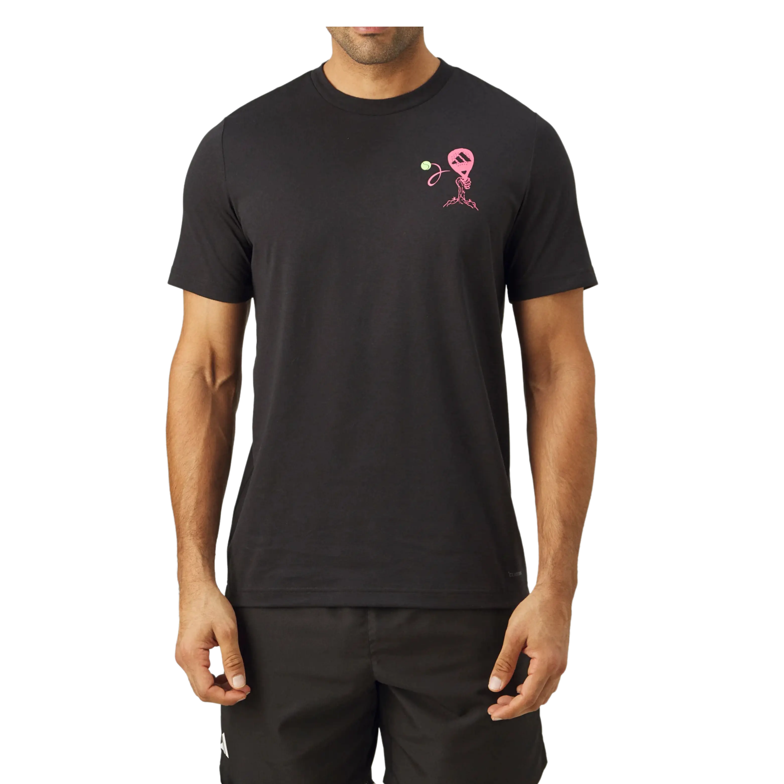 T-Shirt de padel Adidas Zone Graphic Noir