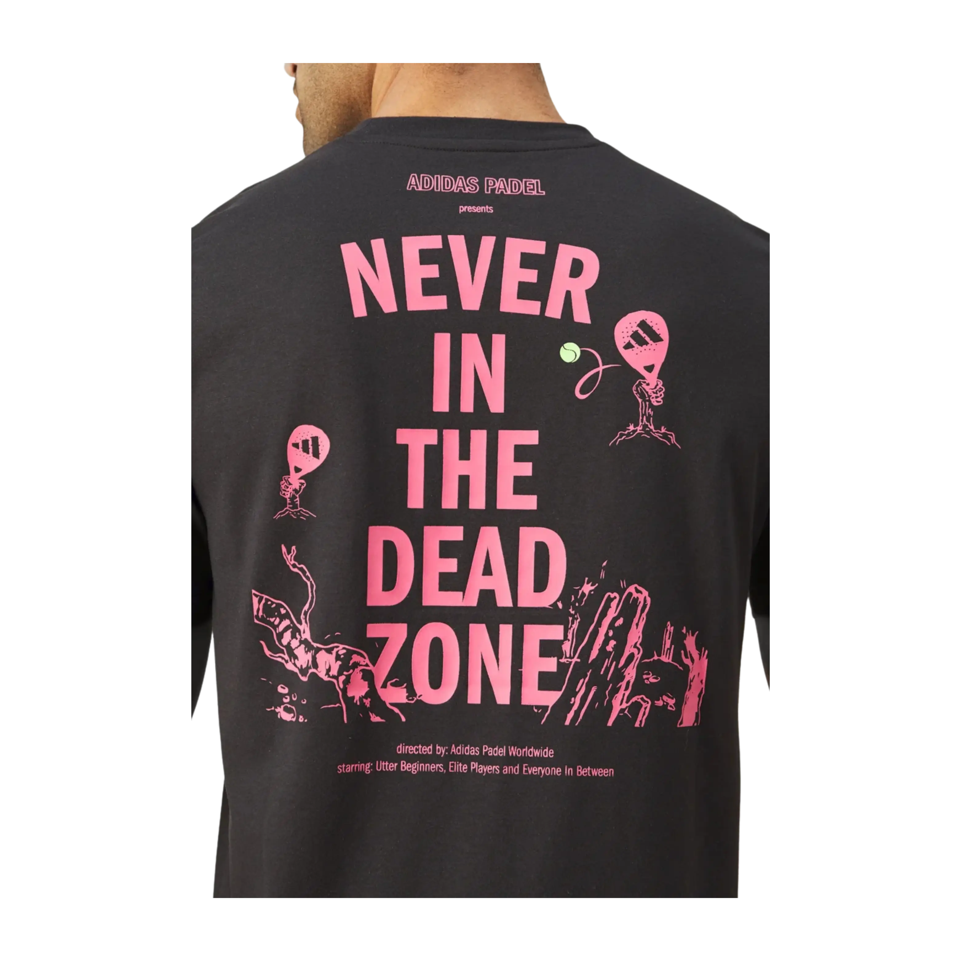 T-Shirt de padel Adidas Zone Graphic Noir