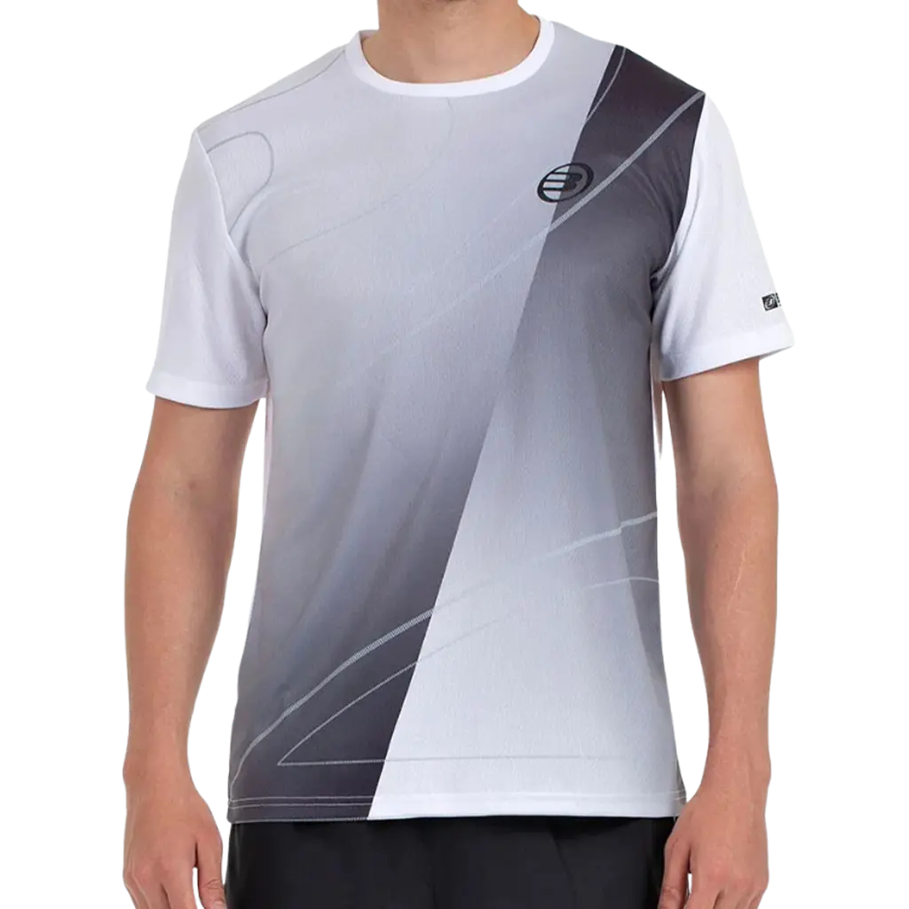 T-shirt de padel Bullpadel Cumbre Blanc/Noir
