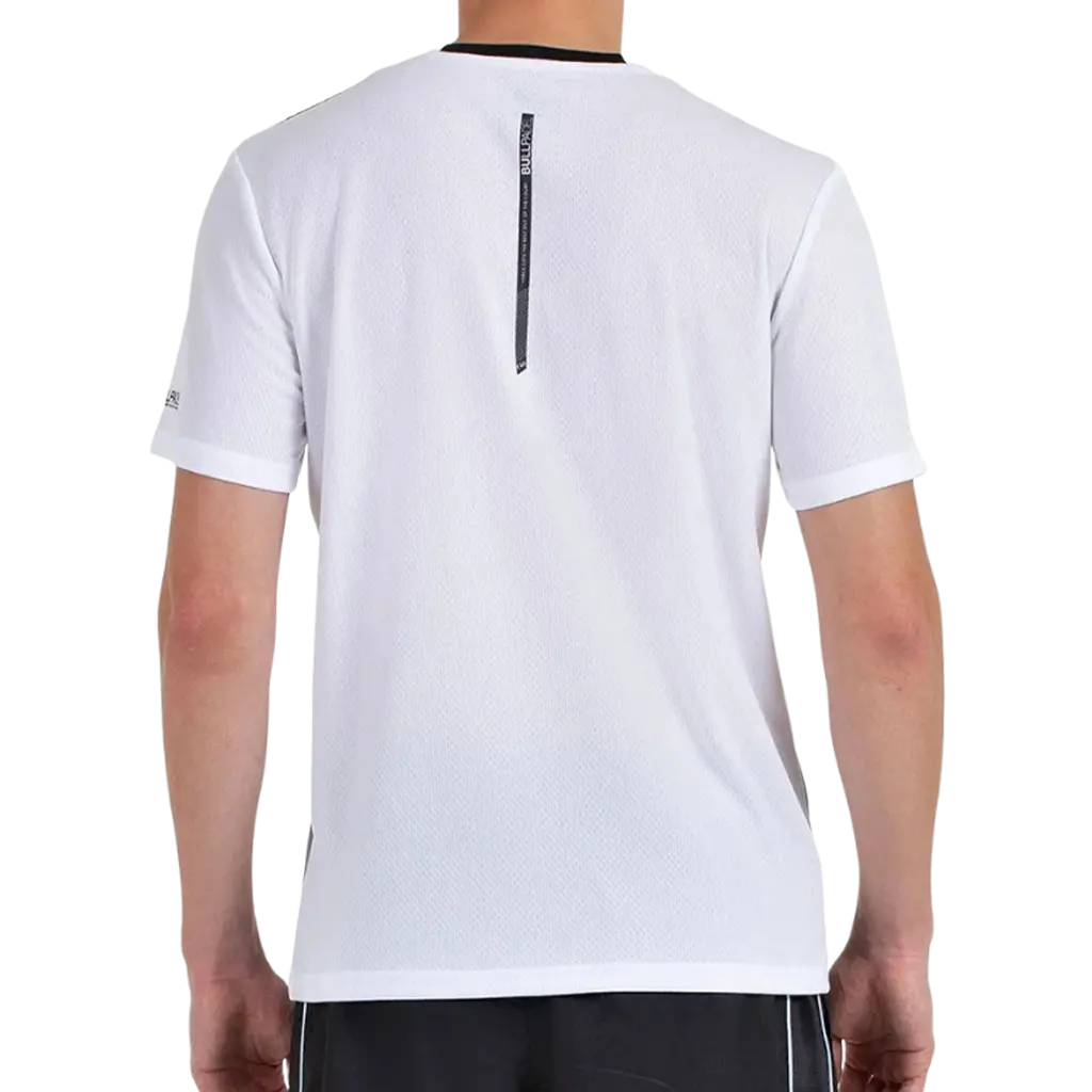 T-shirt de padel Bullpadel Cumbre Blanc/Noir