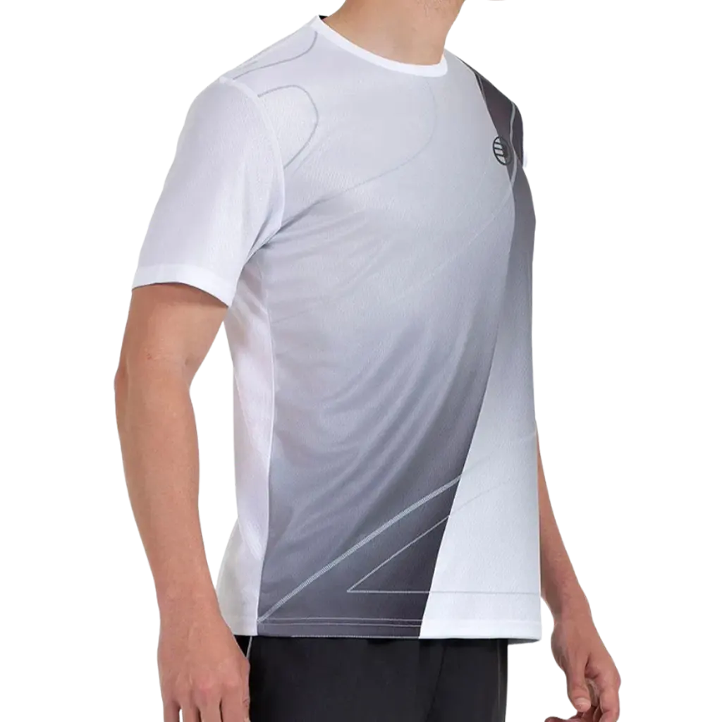 T-shirt de padel Bullpadel Cumbre Blanc/Noir