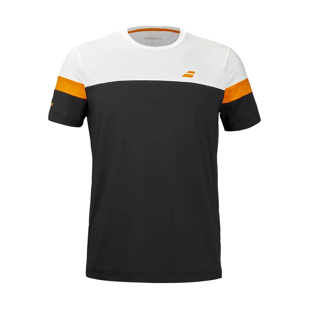T-shirt de padel Babolat Crew Neck Perf Noir/Orange