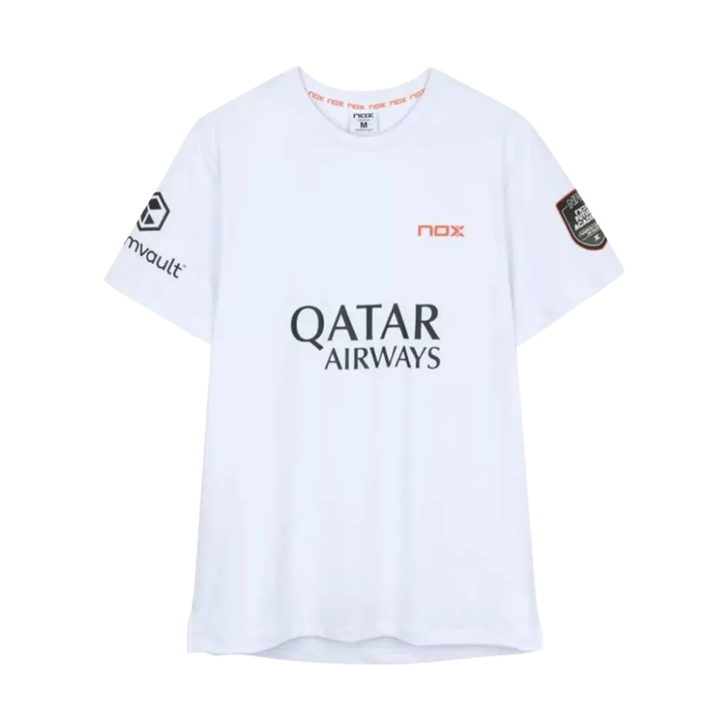 T-shirt de padel Nox AT10 Agustin Tapia Blanc