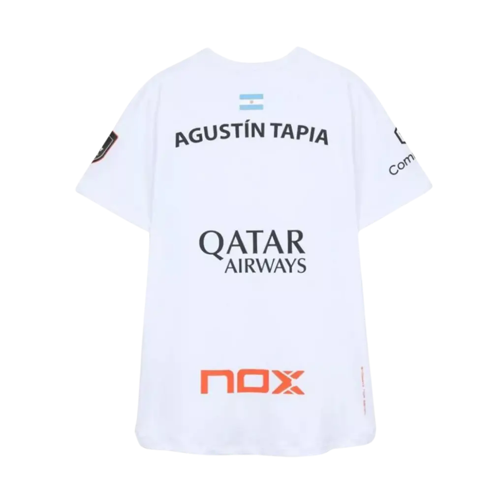 T-shirt de padel Nox AT10 Agustin Tapia Blanc