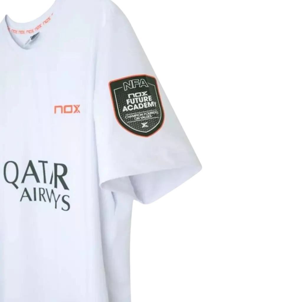 T-shirt de padel Nox AT10 Agustin Tapia Blanc