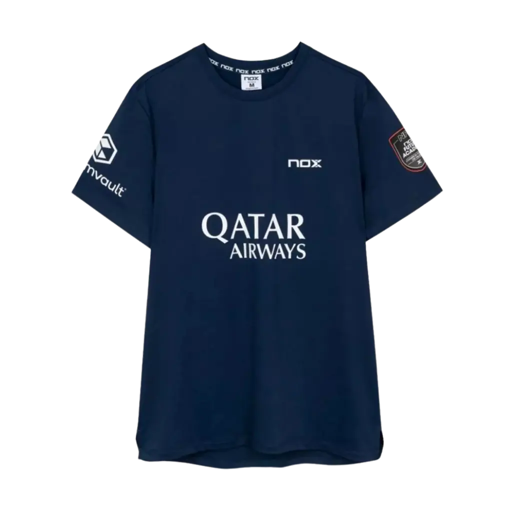 T-shirt de padel Nox AT10 Agustin Tapia Bleu Marine