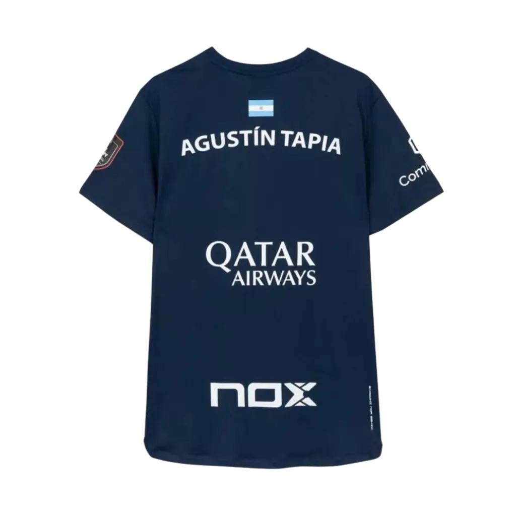 T-shirt de padel Nox AT10 Agustin Tapia Bleu Marine