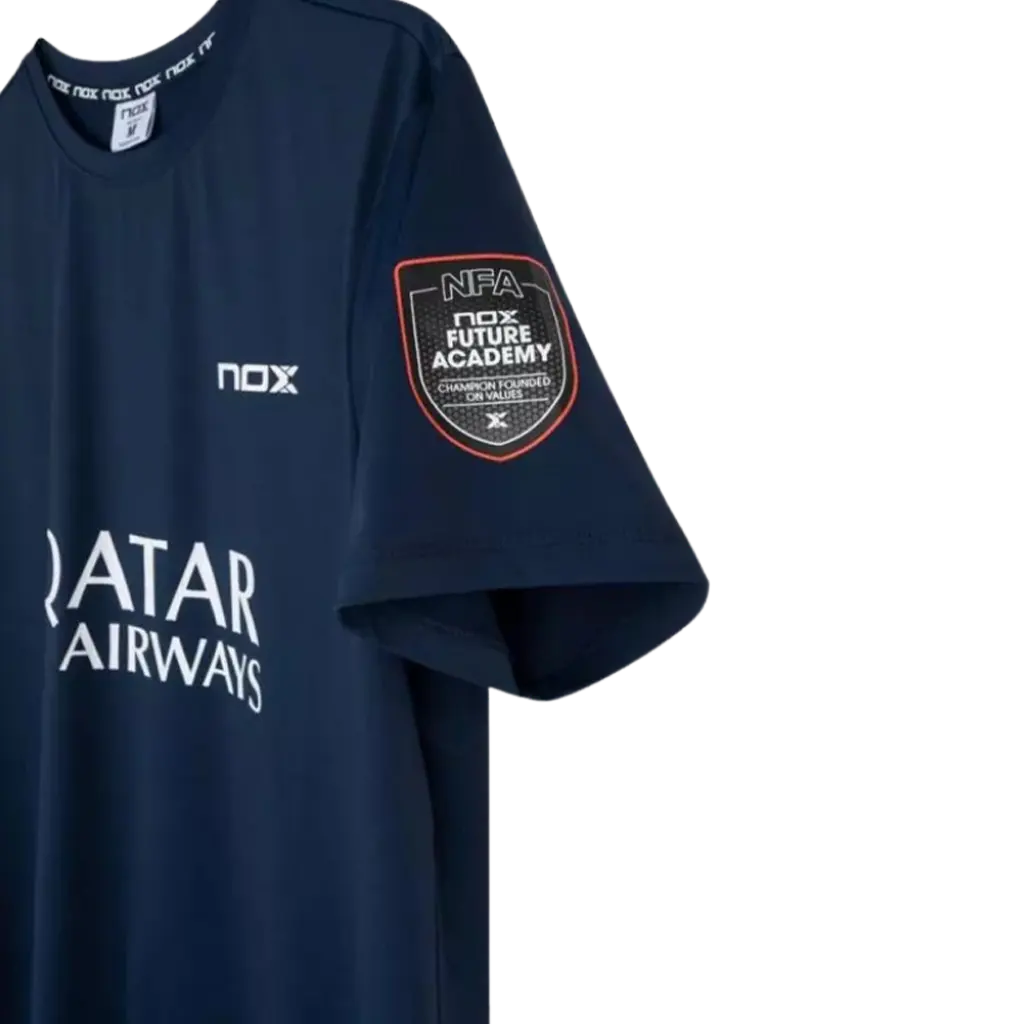 T-shirt de padel Nox AT10 Agustin Tapia Bleu Marine