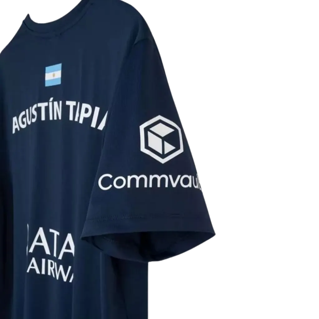 T-shirt de padel Nox AT10 Agustin Tapia Bleu Marine