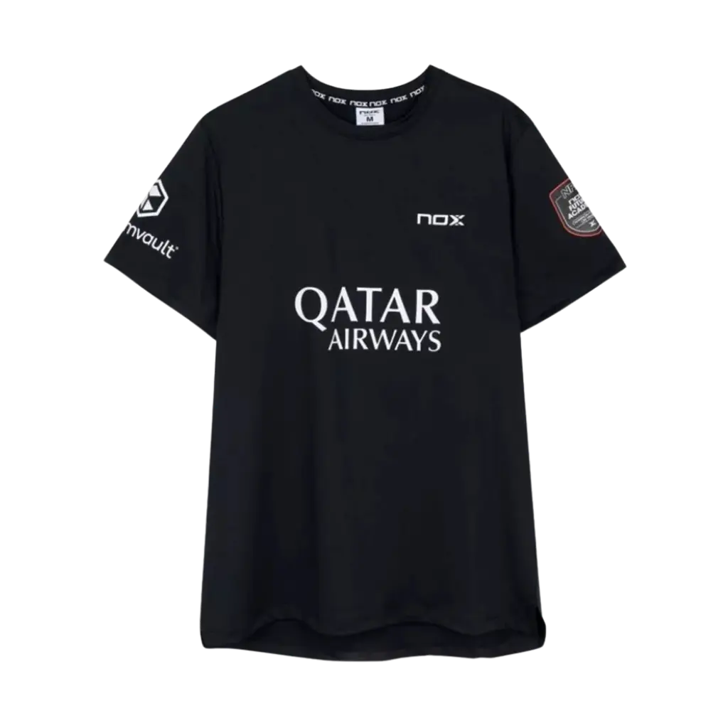 T-shirt de padel Nox AT10 Agustin Tapia Noir