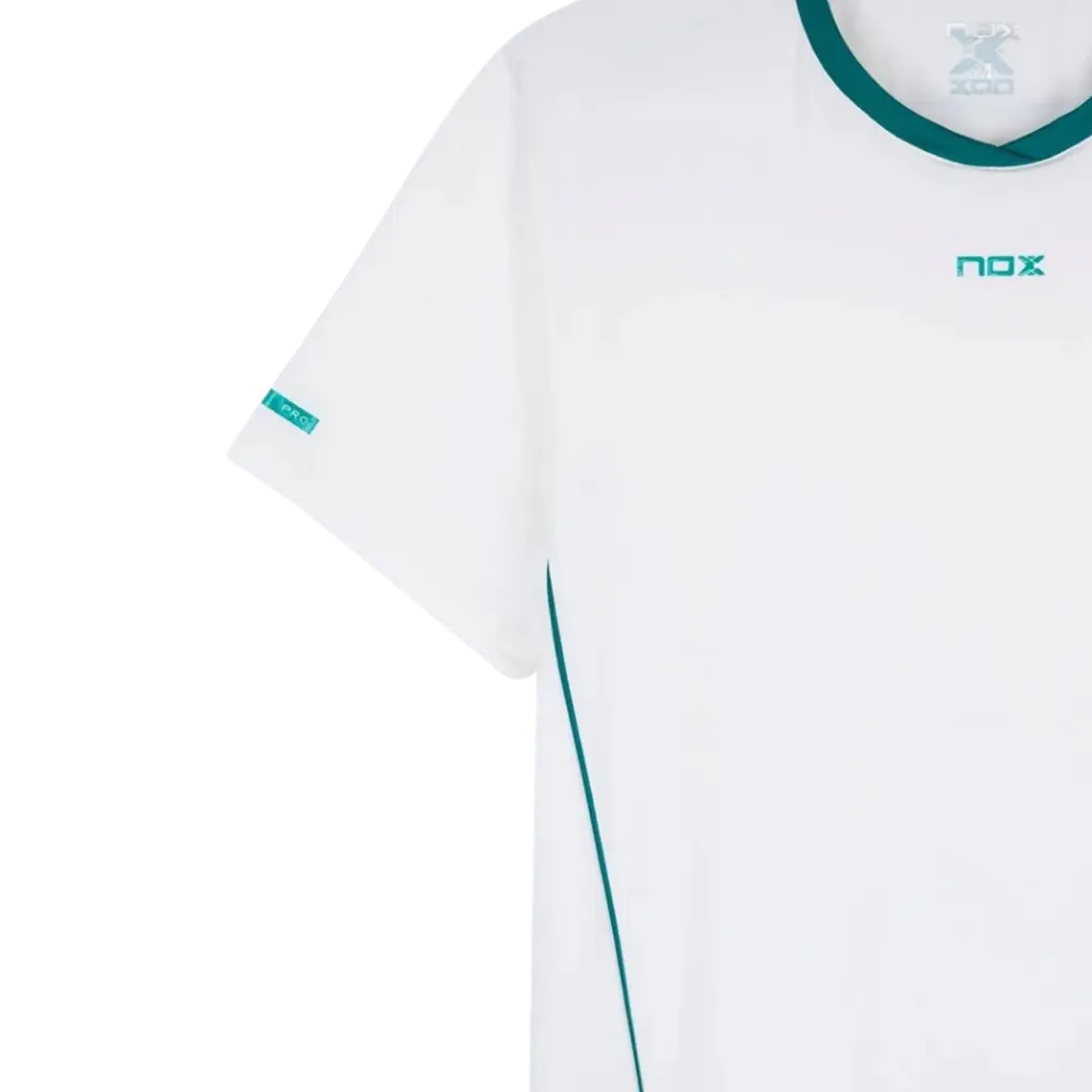 T-Shirt de padel Nox Pro Blanc/Vert