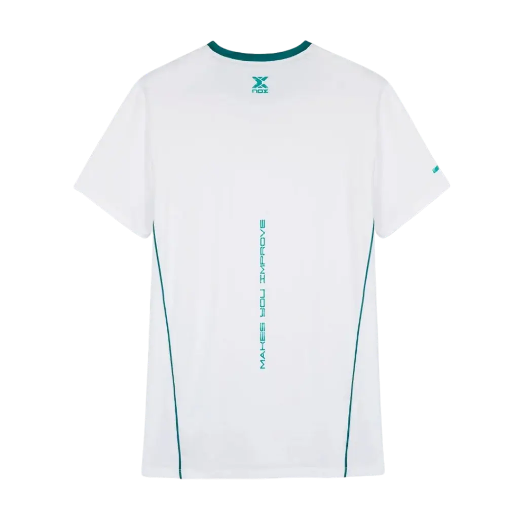 T-Shirt de padel Nox Pro Blanc/Vert