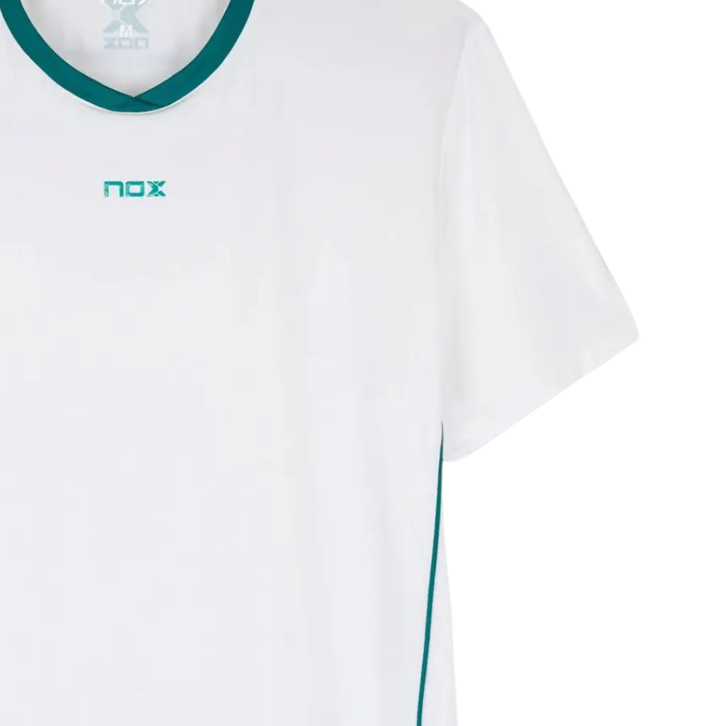 T-Shirt de padel Nox Pro Blanc/Vert