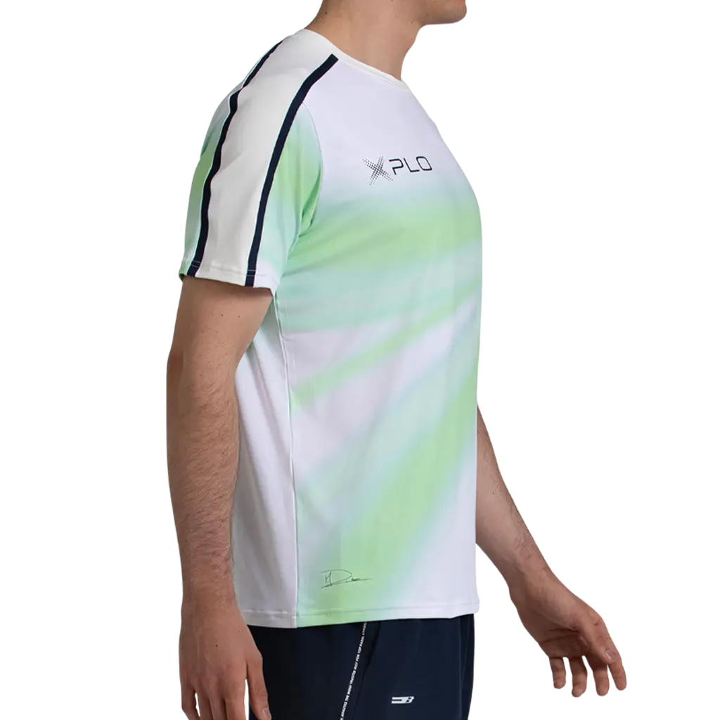 T-shirt de padel Bullpadel Di Nenno Officiel Blanc/Vert 2026