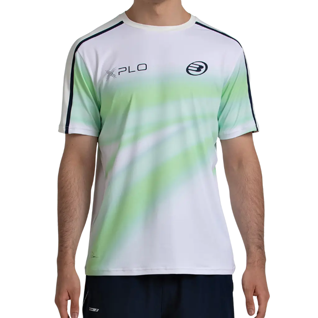 T-shirt de padel Bullpadel Di Nenno Officiel Blanc/Vert 2026