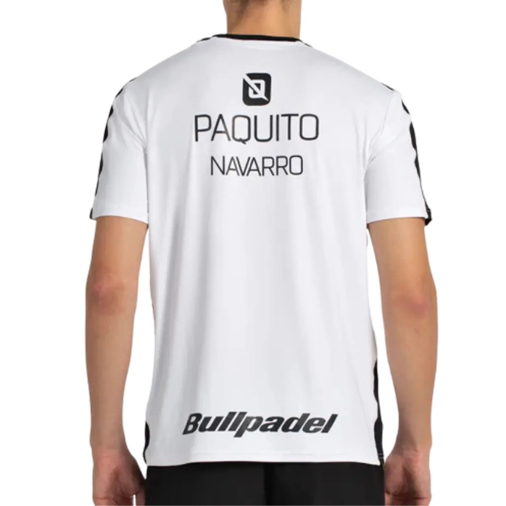 T-shirt de padel Bullpadel Paquito Officiel Blanc