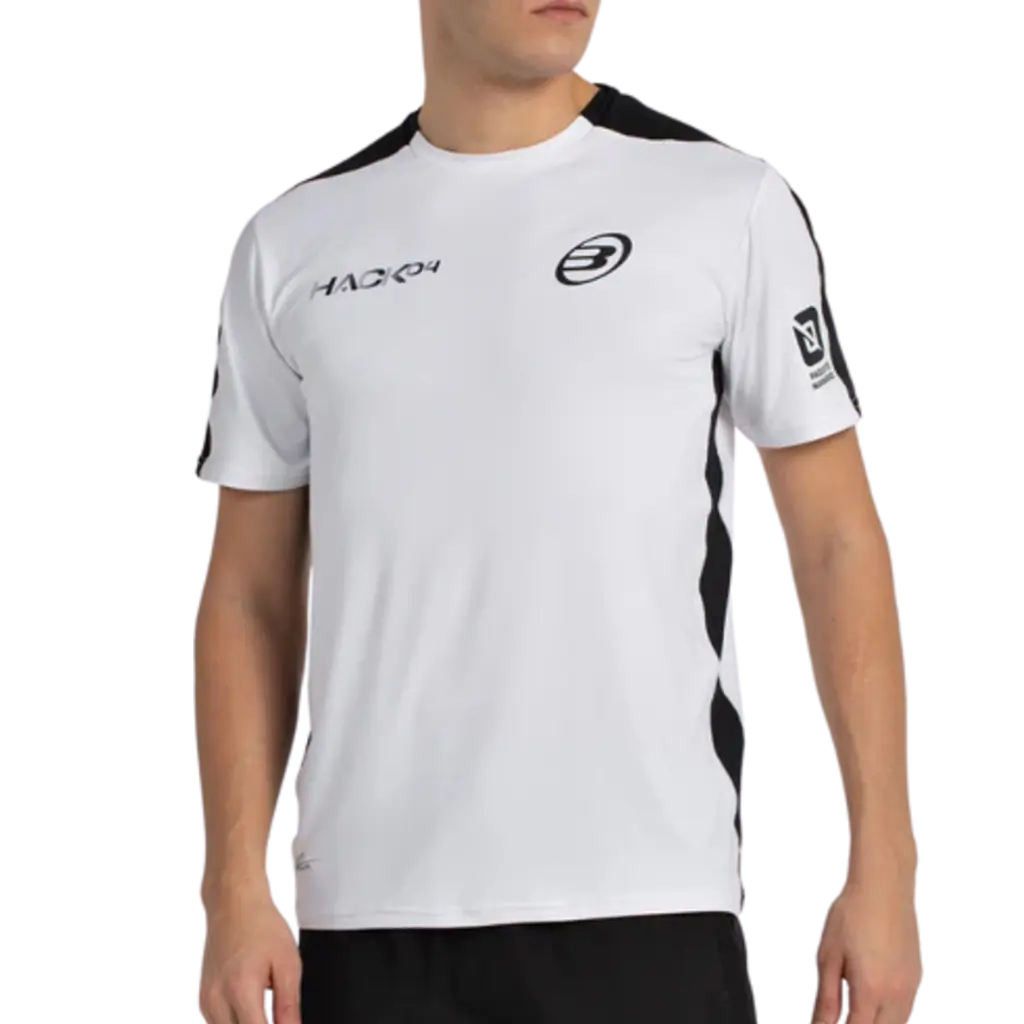T-shirt de padel Bullpadel Paquito Officiel Blanc