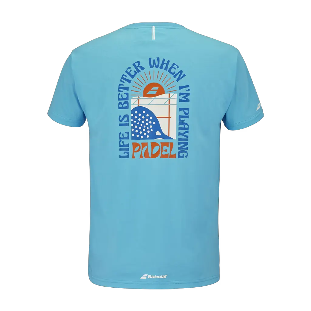 T-shirt de padel Babolat Perf Cotton Bleu